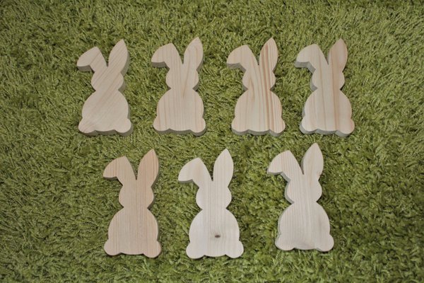 Mini Kaninchen aus Holz